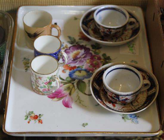 Porcelain tray and miniature ceramics